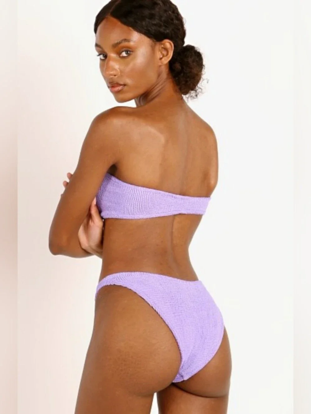Hunza G Jean Bikini Top Only Lilac OS